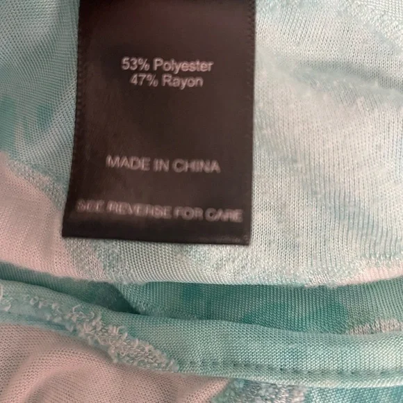 Ali Miles Tunic Top Art to Wear Textured Circles Seafoam Green Pockets PXL - Picture 6 of 6